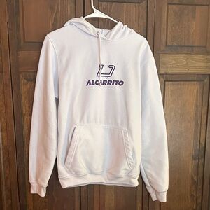 White Hoodie with Purple Logo